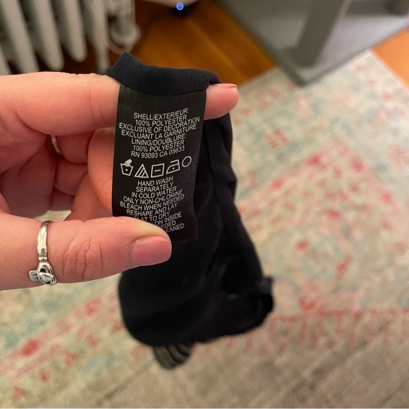 Nic & Zoe Navy and White Stitched Tank Top - Picture 4 of 7